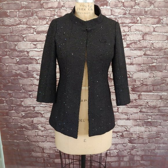 ❤️SOLD❤️CHANEL Tweed Sequin Jacket Blazer Employee